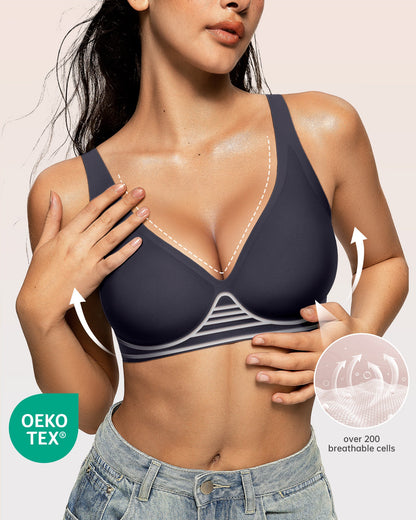 Deep V Jelly Bra No Underwire