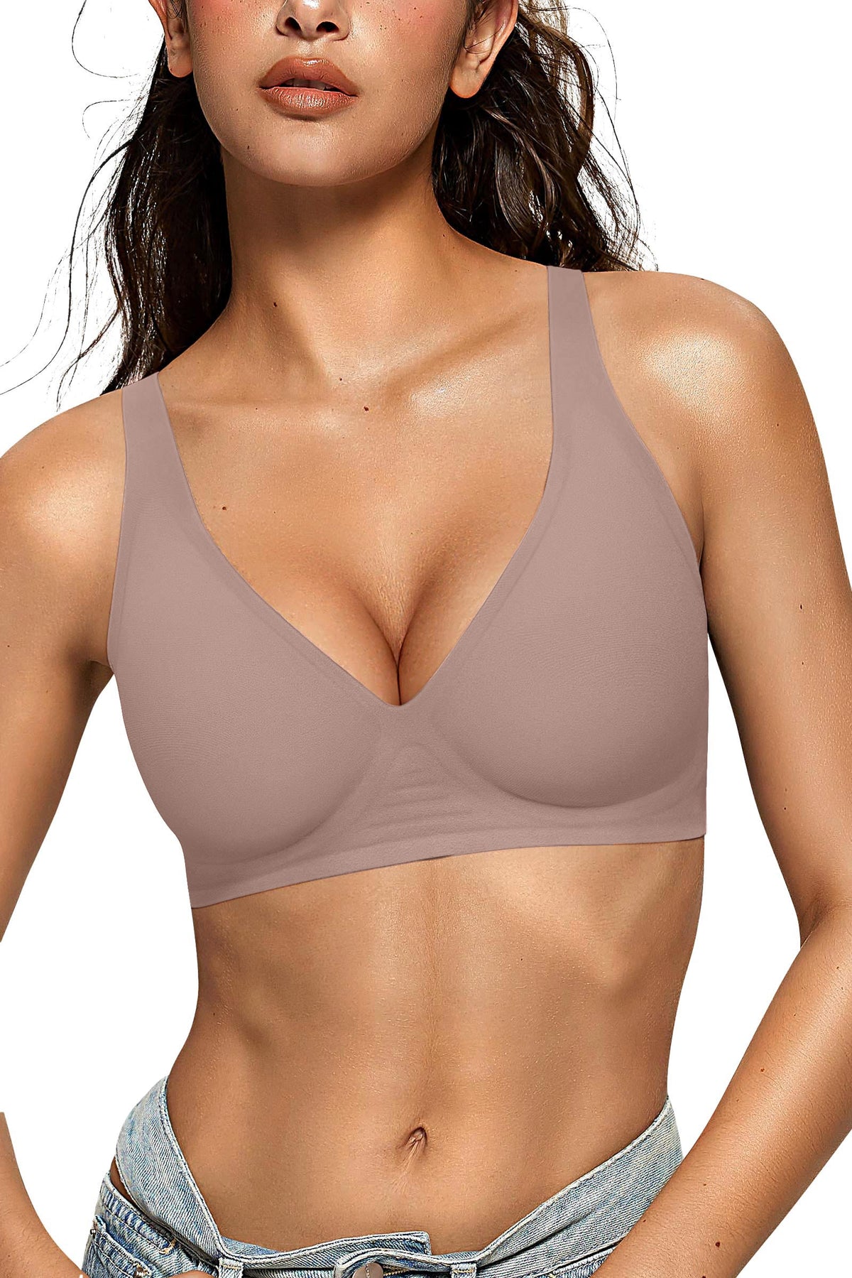 Deep V Jelly Bra No Underwire