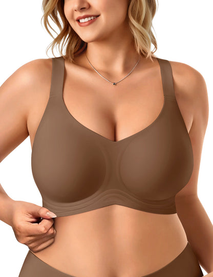 Seamless Wireless Jelly V-Neck Bra
